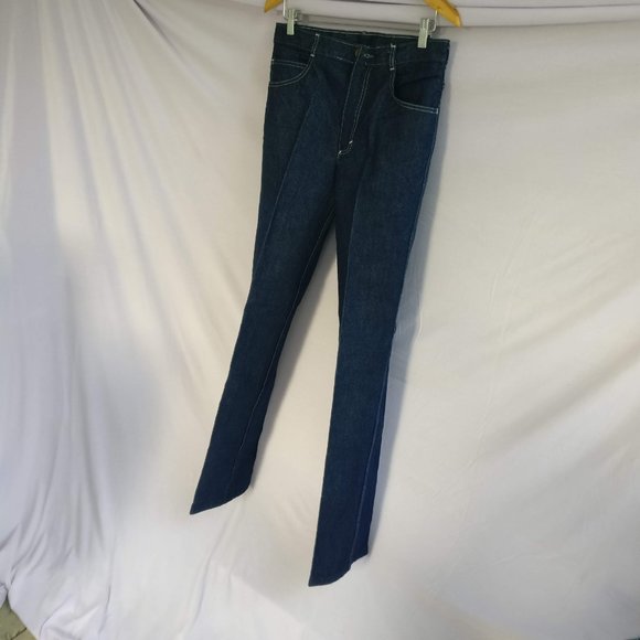 Vintage 90s Highrise Classic Straight Leg jean w31 +MEASUREMENT Rigid denim - Picture 8 of 12